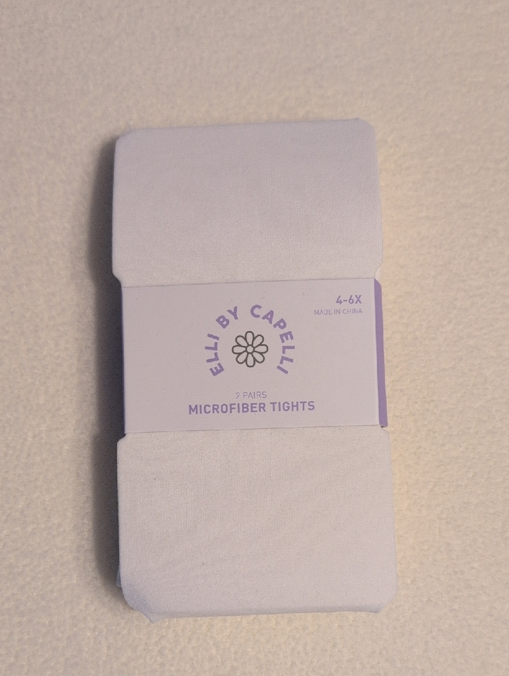Elli By Caprylic - Capelli of New York White Microfiber Tights - 2 Pair